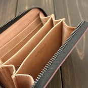 HORWEEN シェルコードバン ミドルウォレット バーガンディ