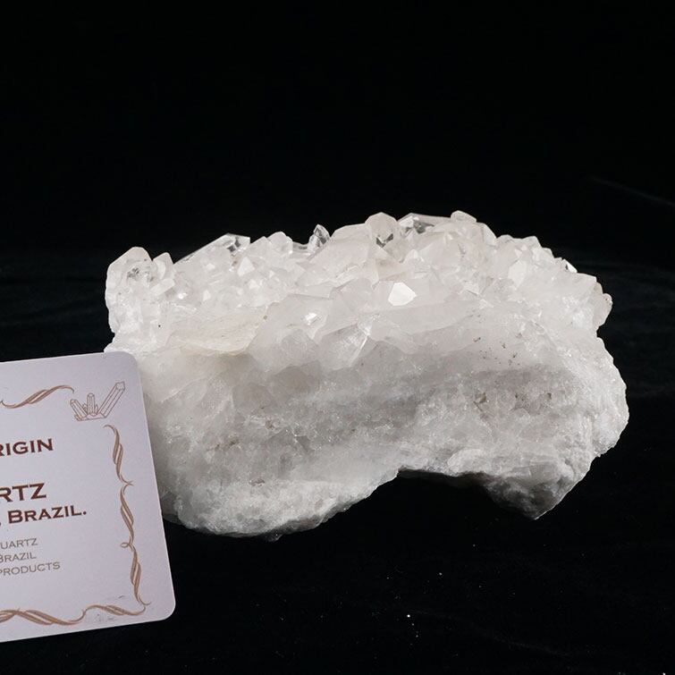 水晶 クラスター 原石 ブラジル ミナスジェライス州 コリント産 レムリアンシード 証明書付属 一点物 282-413