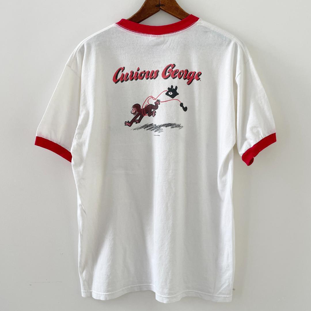 GF767 90s Tシャツ おさるのジョージ リンガー ヴィンテージ GF767 90s Tシャツ おさるのジョージ リンガー ヴィンテージ