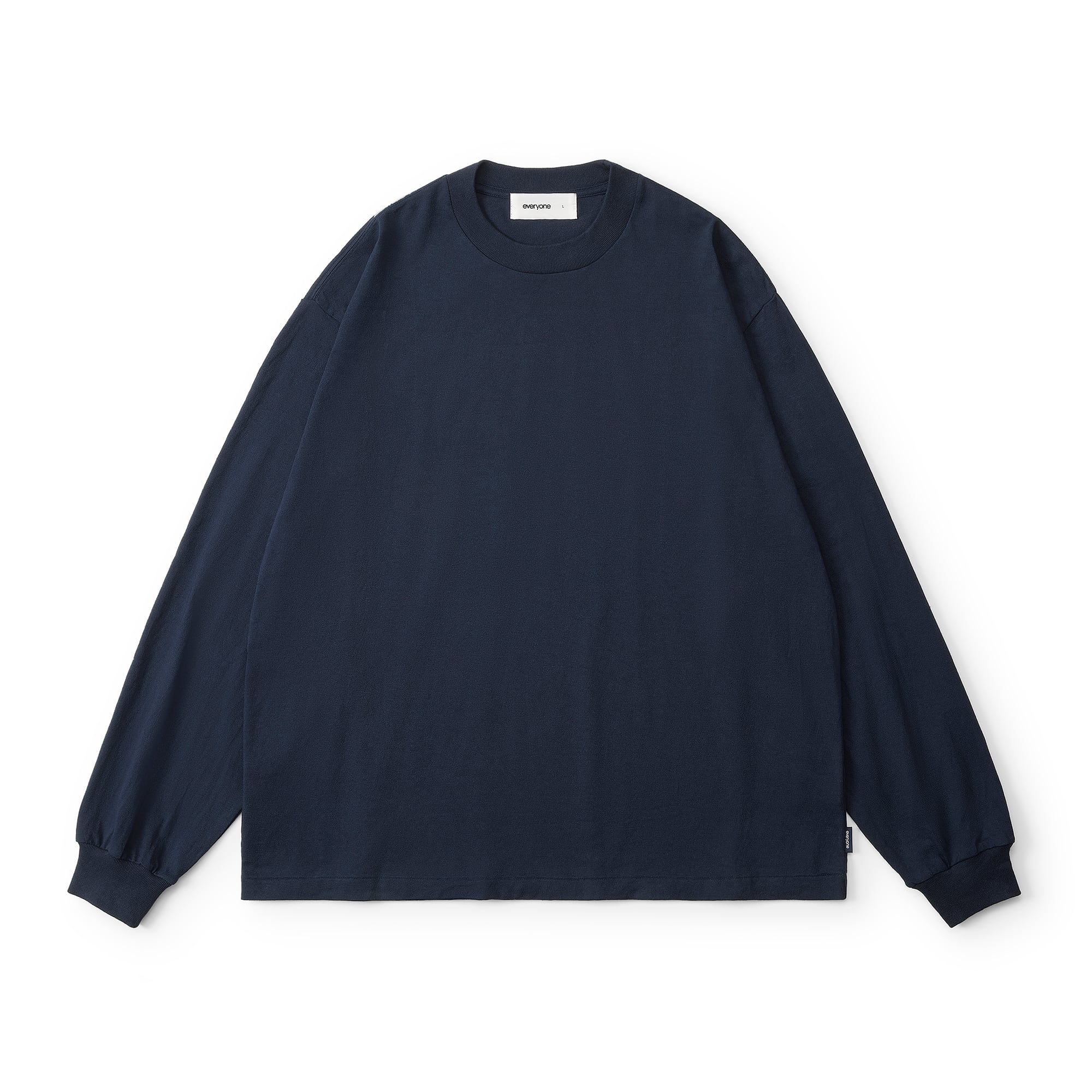 everyone american cotton long sleeve tee shirt (NAVY) | everyone