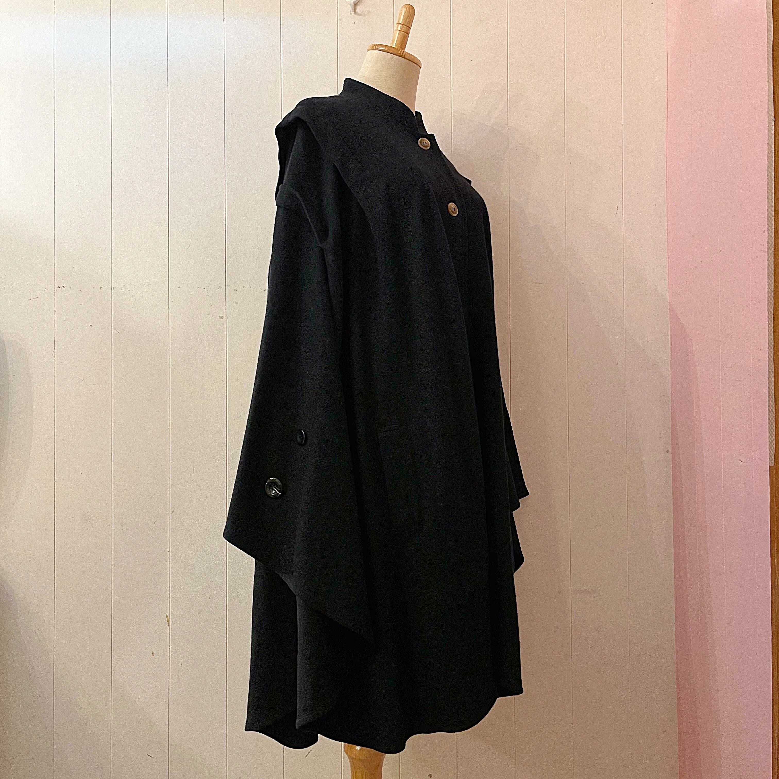 black circle poncho coat