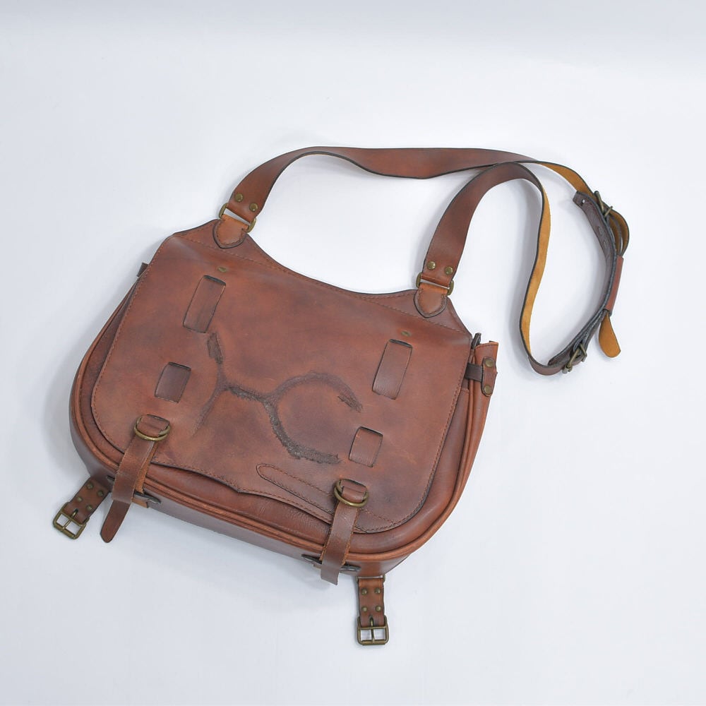 【USA製】ARLINGTON GREENE レザー　バッグ　ヴィンテージ USA製 Victoria Leather レザー ショルダーバッグ 緑系 サコッシュ