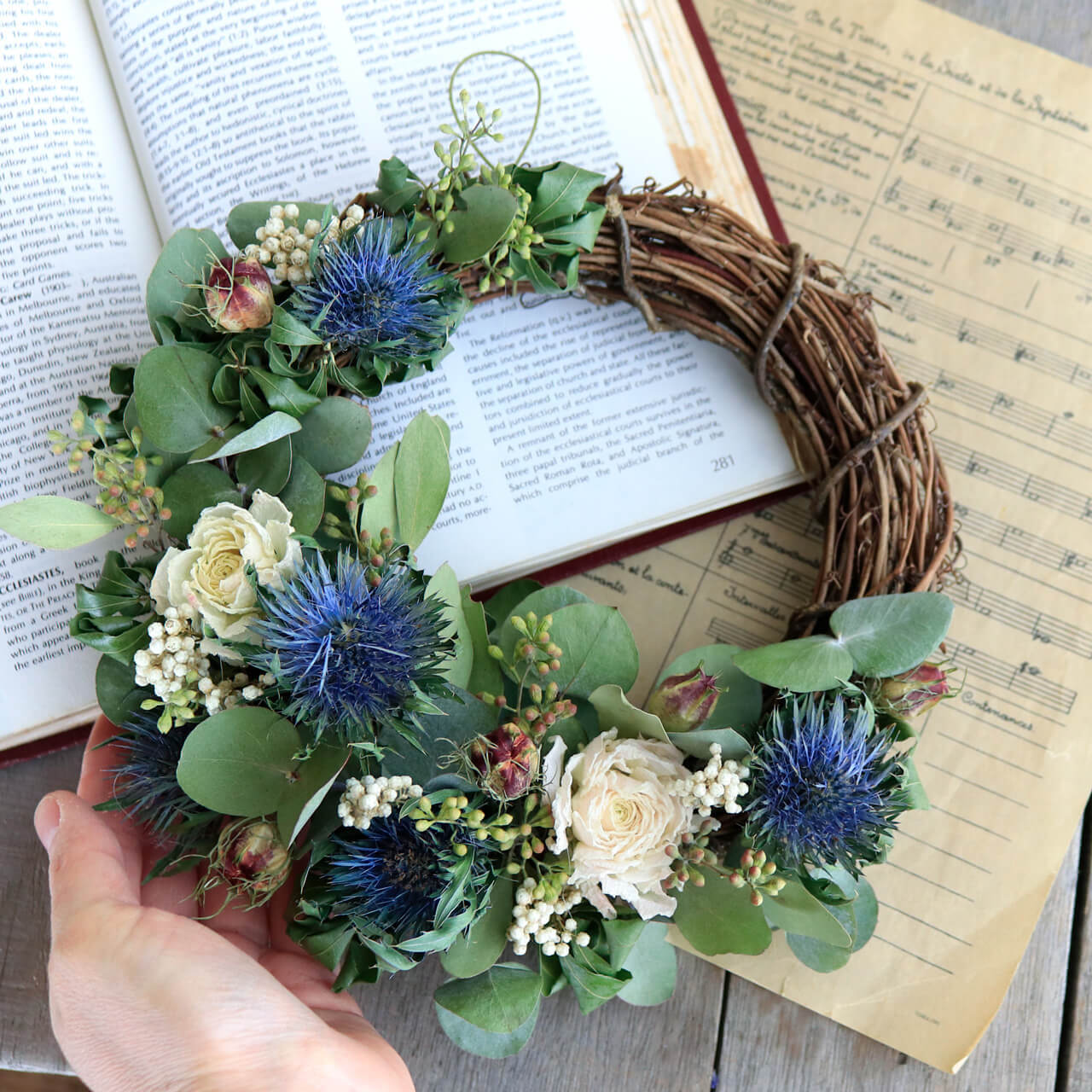 リース | 富良野 花七曜 | ドライフラワー リース スワッグ 焼菓子