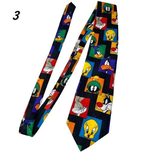ルーニー・テューンズ★ネクタイ２本セット 中古】90s Looney Tunes Neck Tie Polyester ルーニーテューンズ