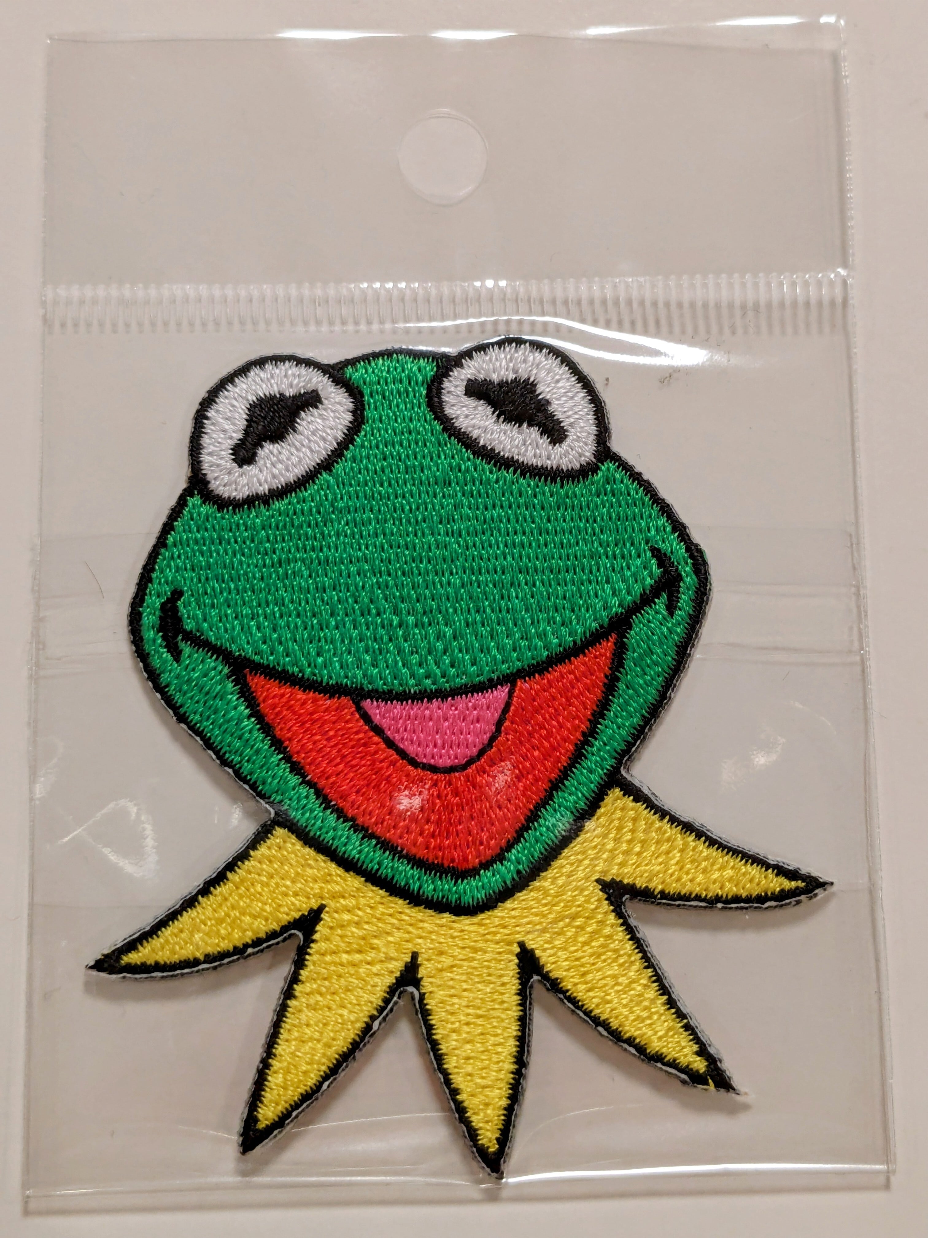 送料無料！ ★刺繍アイロンワッペン★【カーミット（Kermit the Frog）②】 〚アメリカン雑貨 アメトイ〛