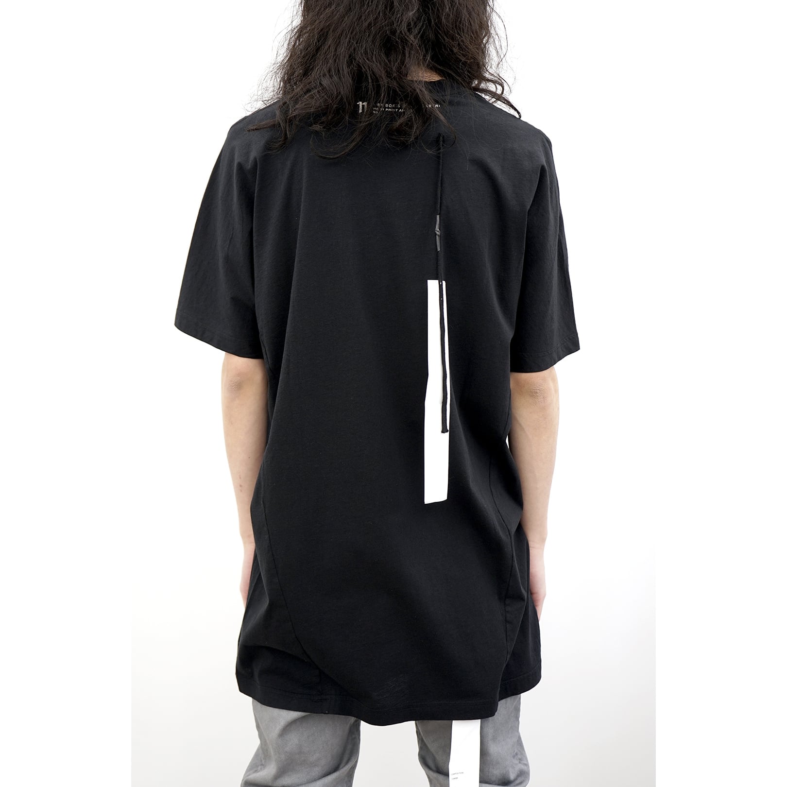 T-shirt　サベリ　メンズ　ビジャン　Piece　BLACK　cotton-jersey　トップス　relaxed-fit　One　ボリス　Tシャツ