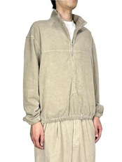 【concause】hi neck corduroy shirt