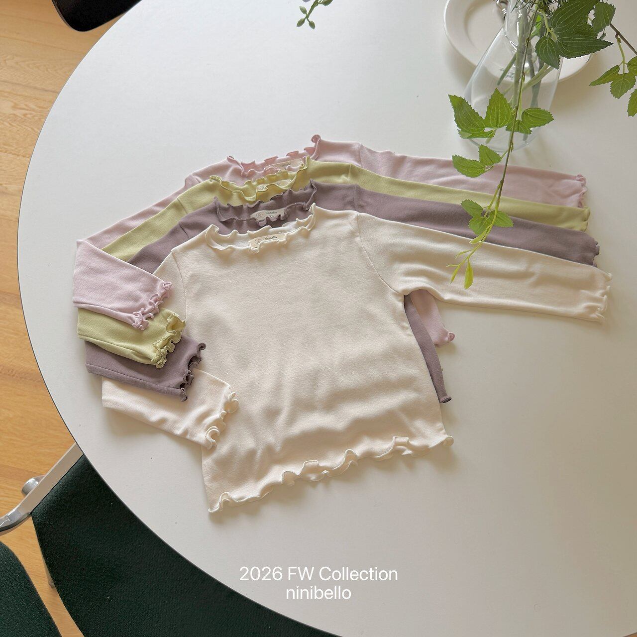 【予約】Soft Frill T-shirt / ninibello