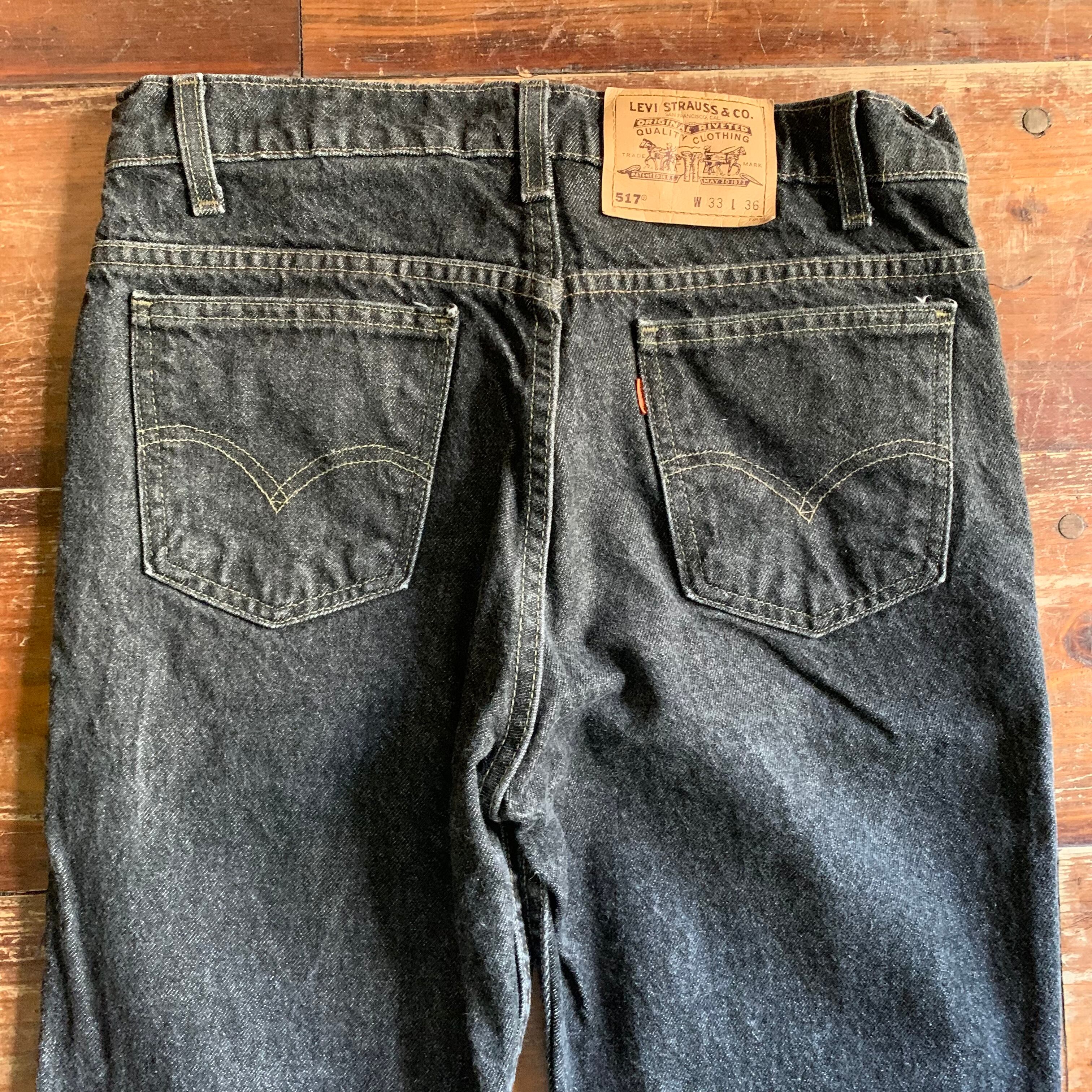 levi's517ブラック　ビンテージUSA製　実寸33×29 Vintage 
