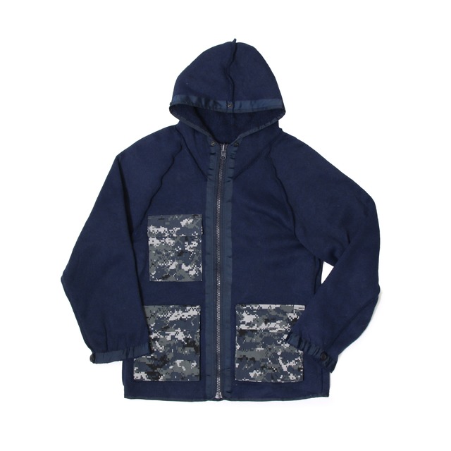 00s DigitalCamouflageReversibleRemakeZipHoodieJacket