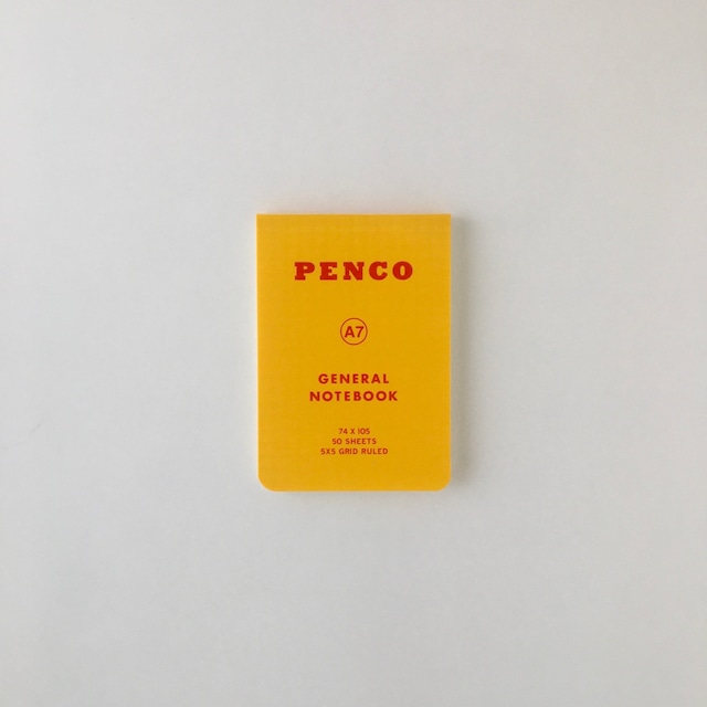 メモ帳 ノートブック ソフトPPノート A7 黄色 / Soft PP Notebook A7 Yellow PENCO