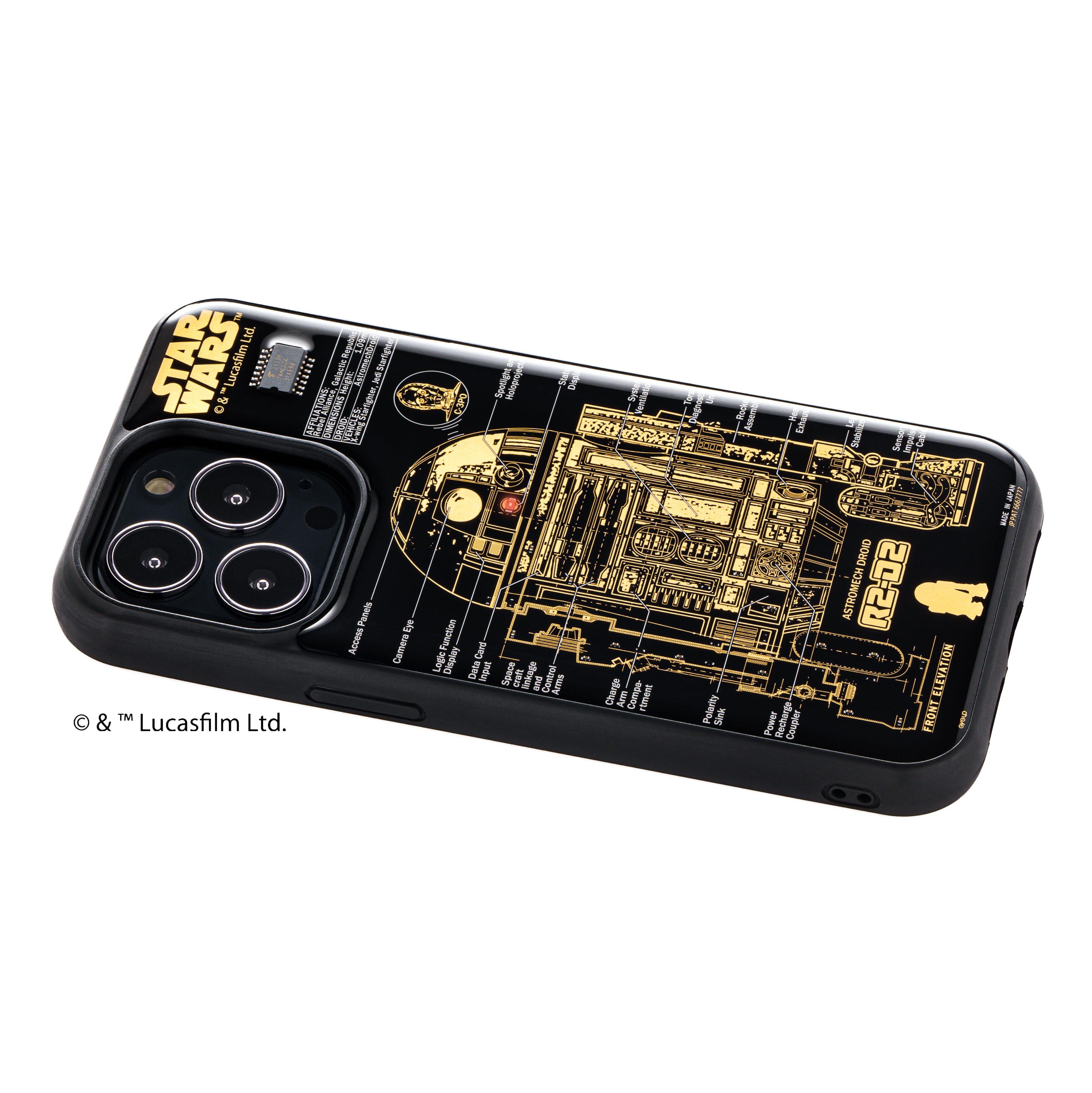 FLASH R2-D2 基板アート iPhone 13 Pro ケース 黒 | PCB ART moeco