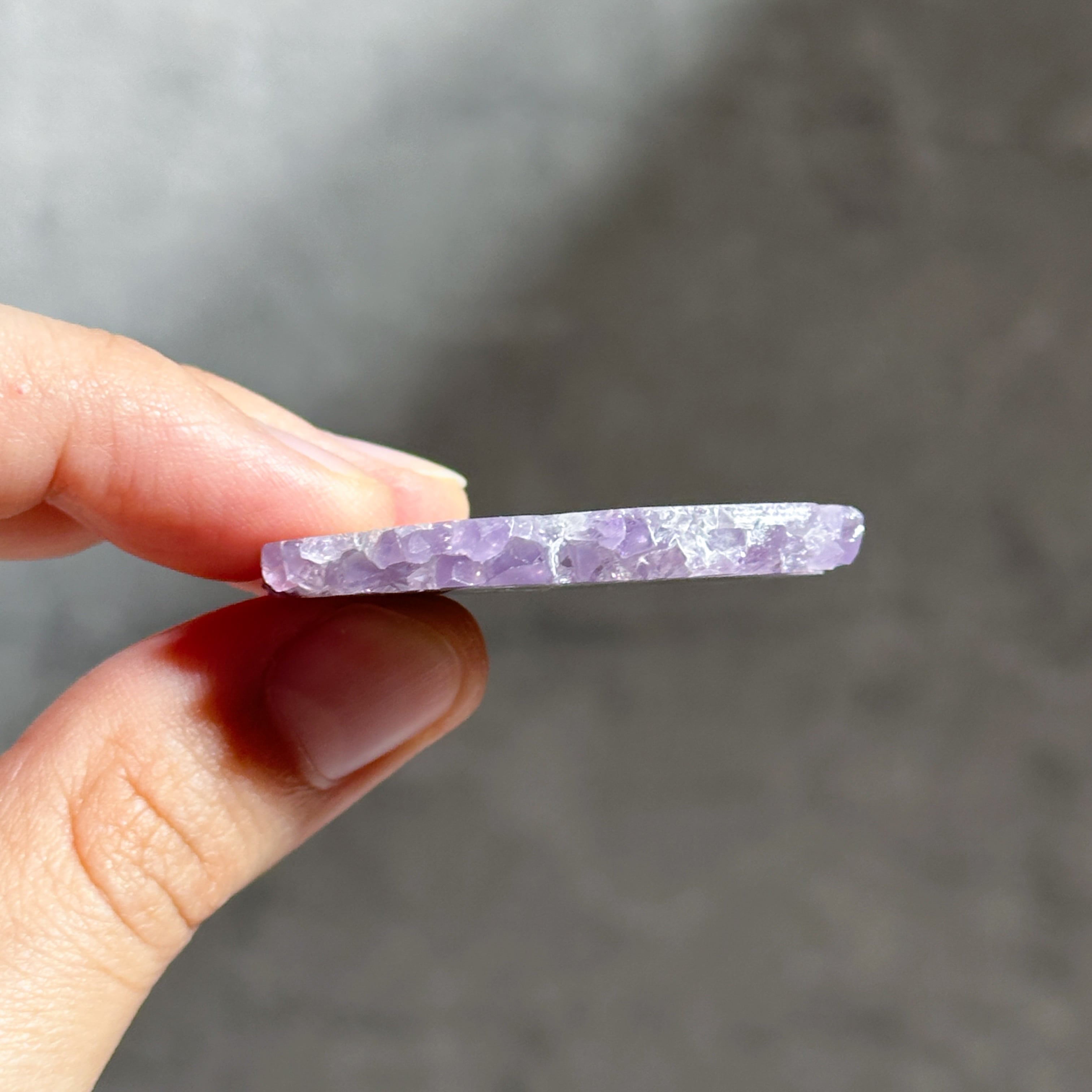 大特価☆ラスト希少風穴アメジスト☆美結晶 フラワーアメジスト スライス74◇ Flower Amethyst ◇天然石・鉱物