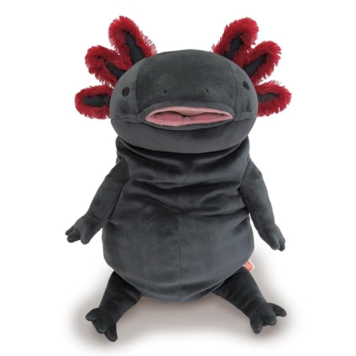 モリサカグローバル もちうぱL ブラック 22×22×30cm ぬいぐるみ 癒し もちもち手触り かわいい 動物 MOUP-0350B ...