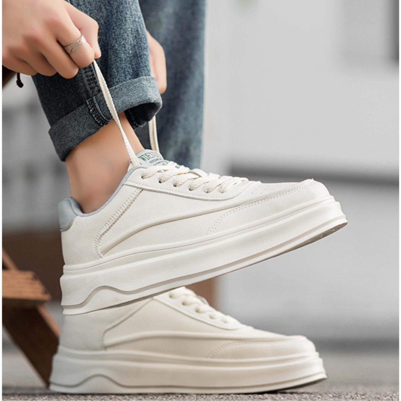 シューレースアップ ローカットスニーカー af0169