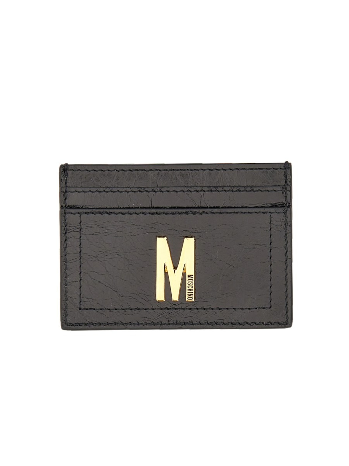 MOSCHINO CARD HOLDER WITH GOLD PLAQUE 81128006_0555 108214 | BASE百貨店