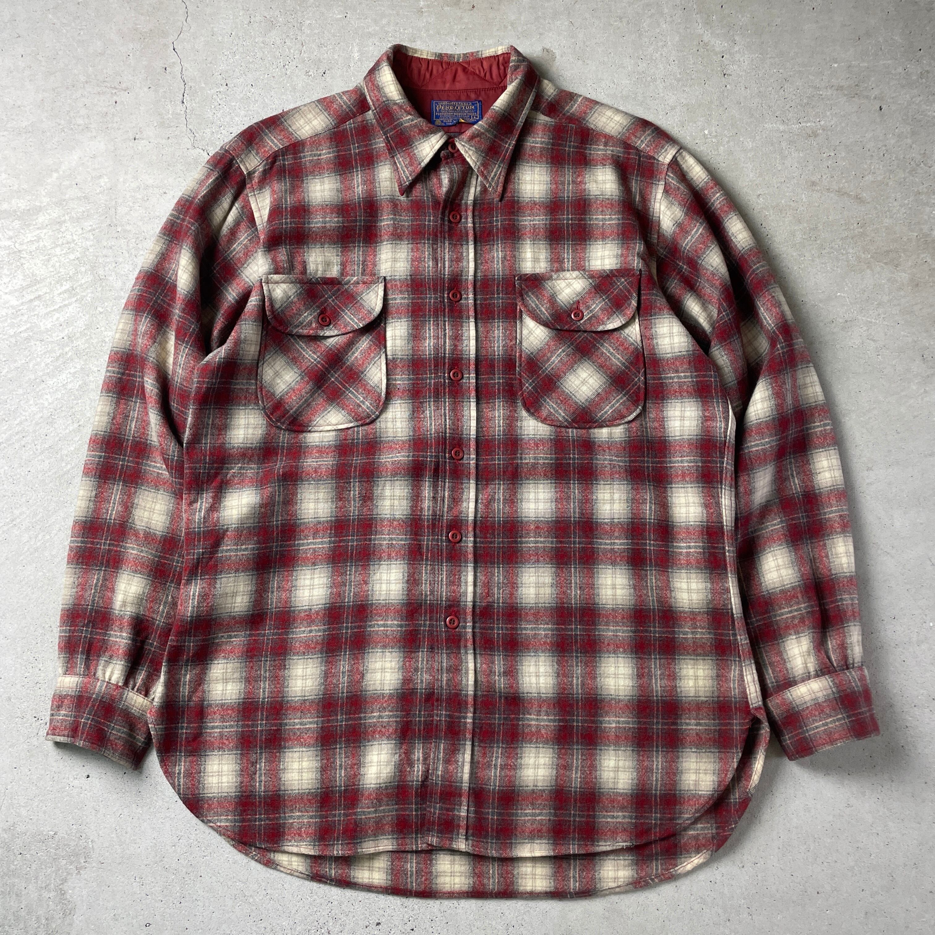 vintage USA製　pendleton チェック　デザイン　シャツ