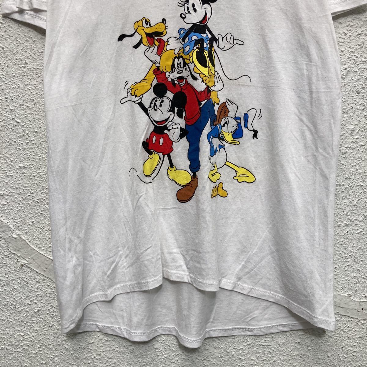 Disney VINTAGE / Tシャツ/--/--/WHT/プリント Disney 半袖 Tシャツ ウィメンズ L ホワイト キャラクター ディズニー