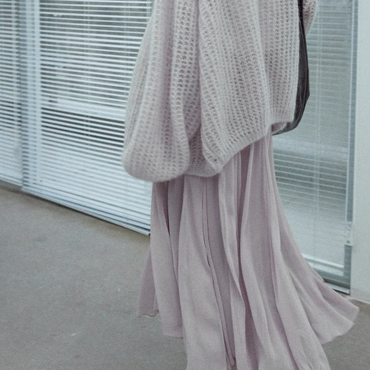 Sheer Flowing Midi Skirt T3669