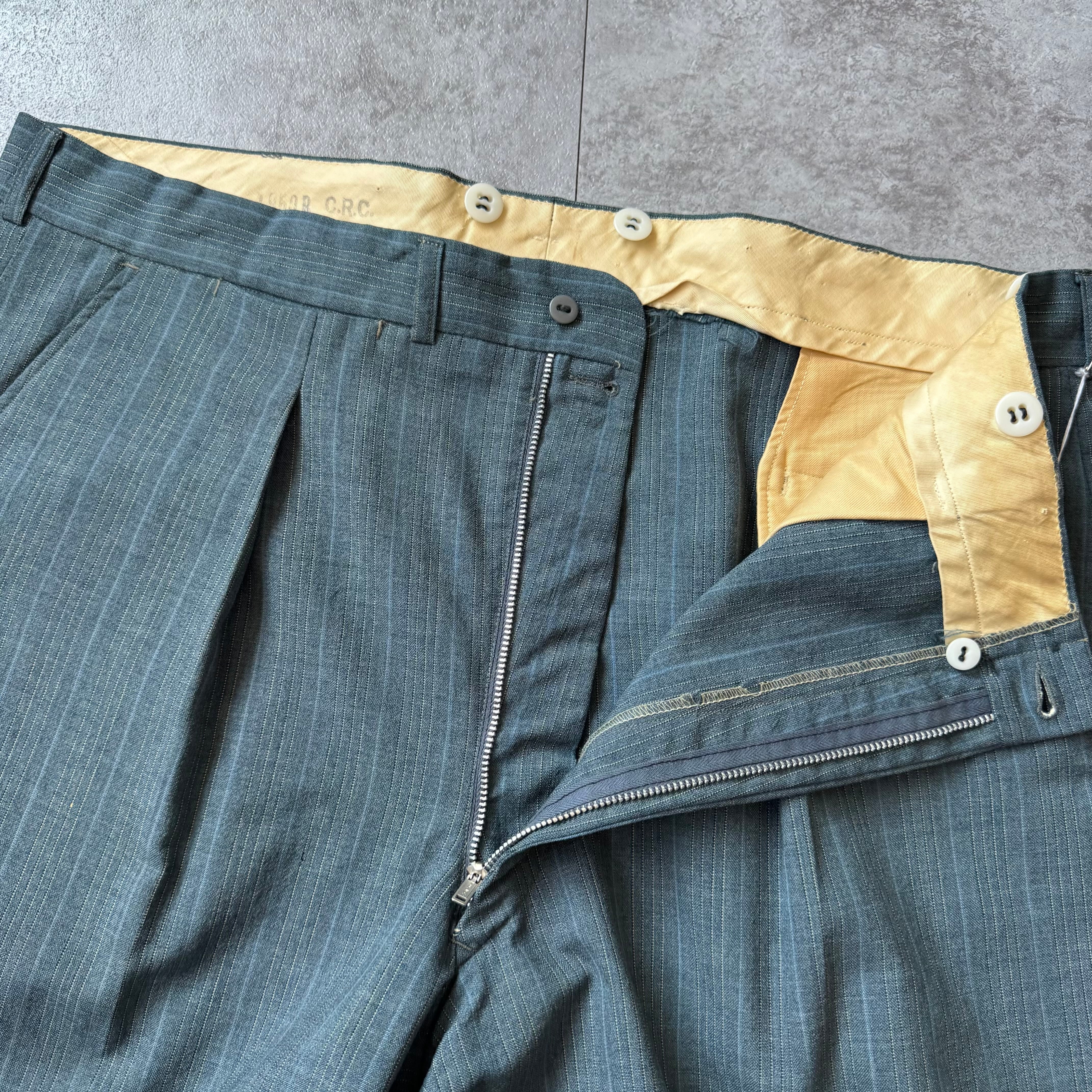 1950's US Vintage Stripe Tuck Slacks / 50年代 アメリカンビンテージ