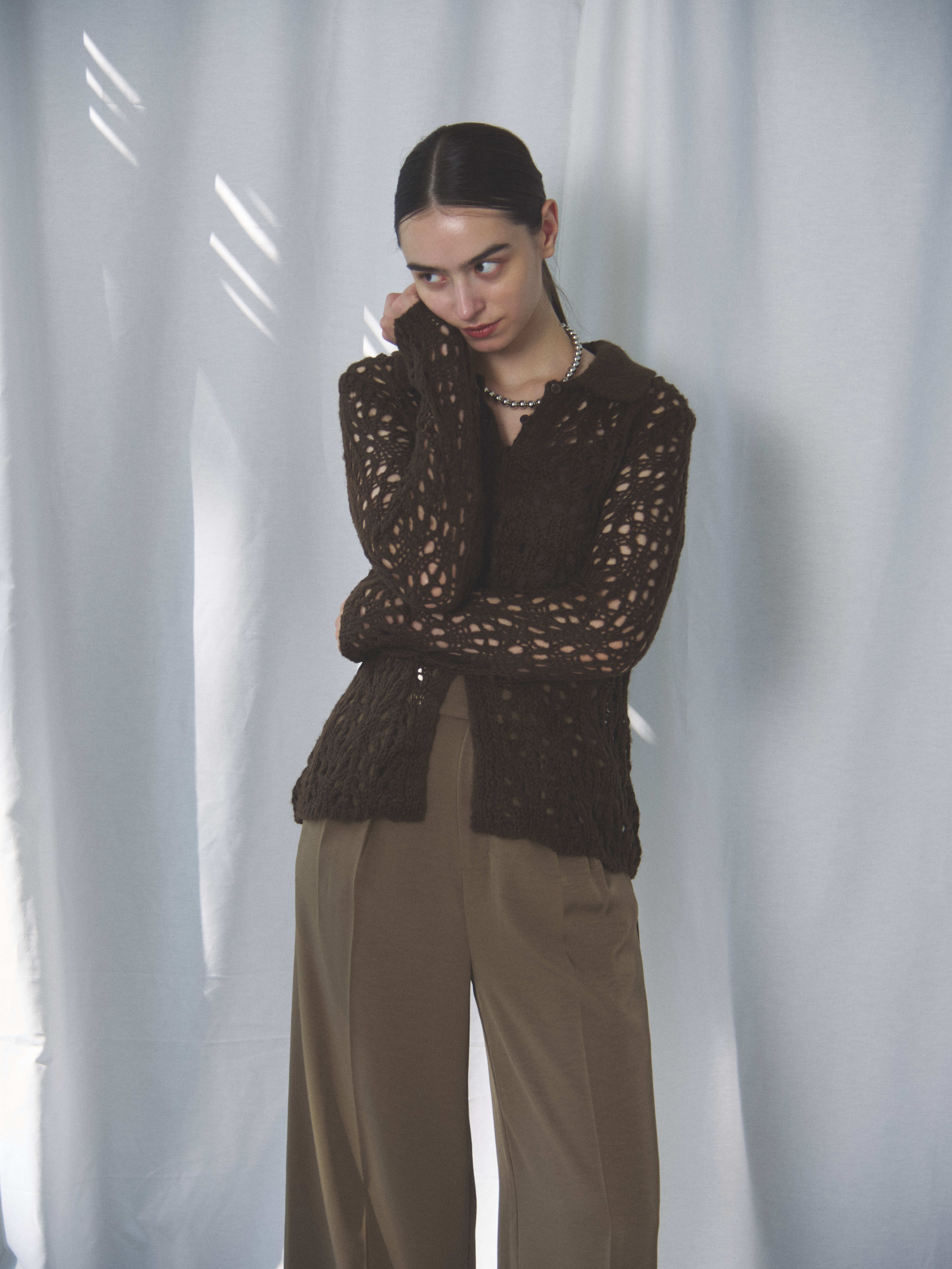 MOHAIR POLO KNIT CD(ﾓﾍｱﾎﾟﾛﾆｯﾄｶｰﾃﾞ)【7533147】 | CIEL'AIR