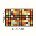 マット 絨毯 カーペット オシャレ レトロスタイル カラフルなグリッドパターン 暖色系模擬カシミヤ長方形カーペット+リビングルーム ベッドルーム 滑り止め 耐久性 お手入れ簡単 柔らかい装飾用カーペット ショップ 寝室 リビング