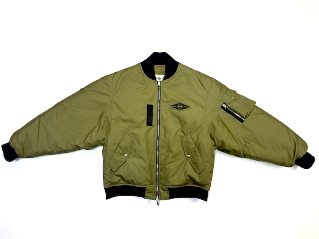 25AW 綿ナイロン微起毛オックスフォードエクストララウンドスリーブボンバージャケット / Brushed Cotton Nylon Oxford Extra Round Sleeve Bomber Jacket【P】