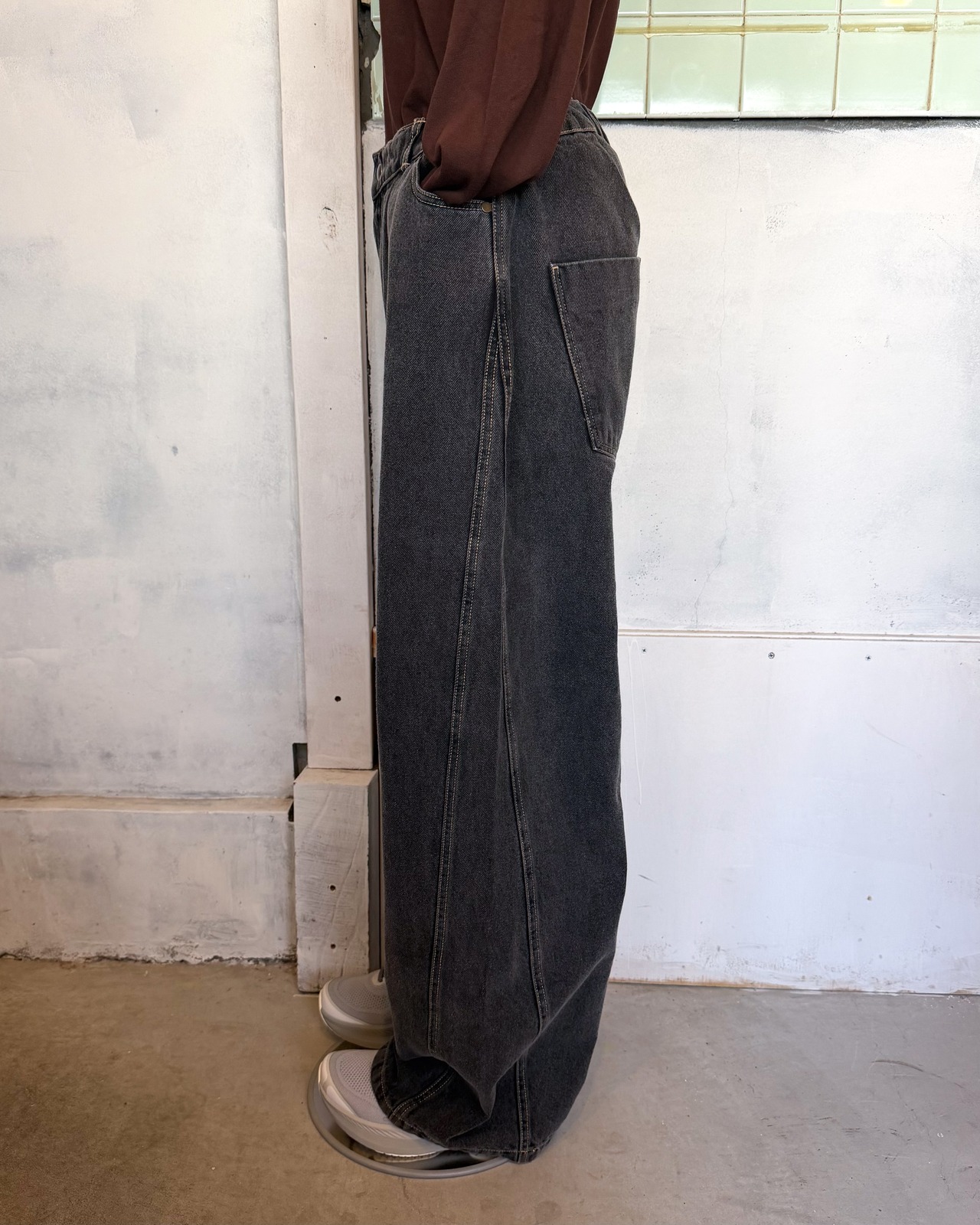 【REROSE AMS 16Y】BLACK DENIM PANTS
