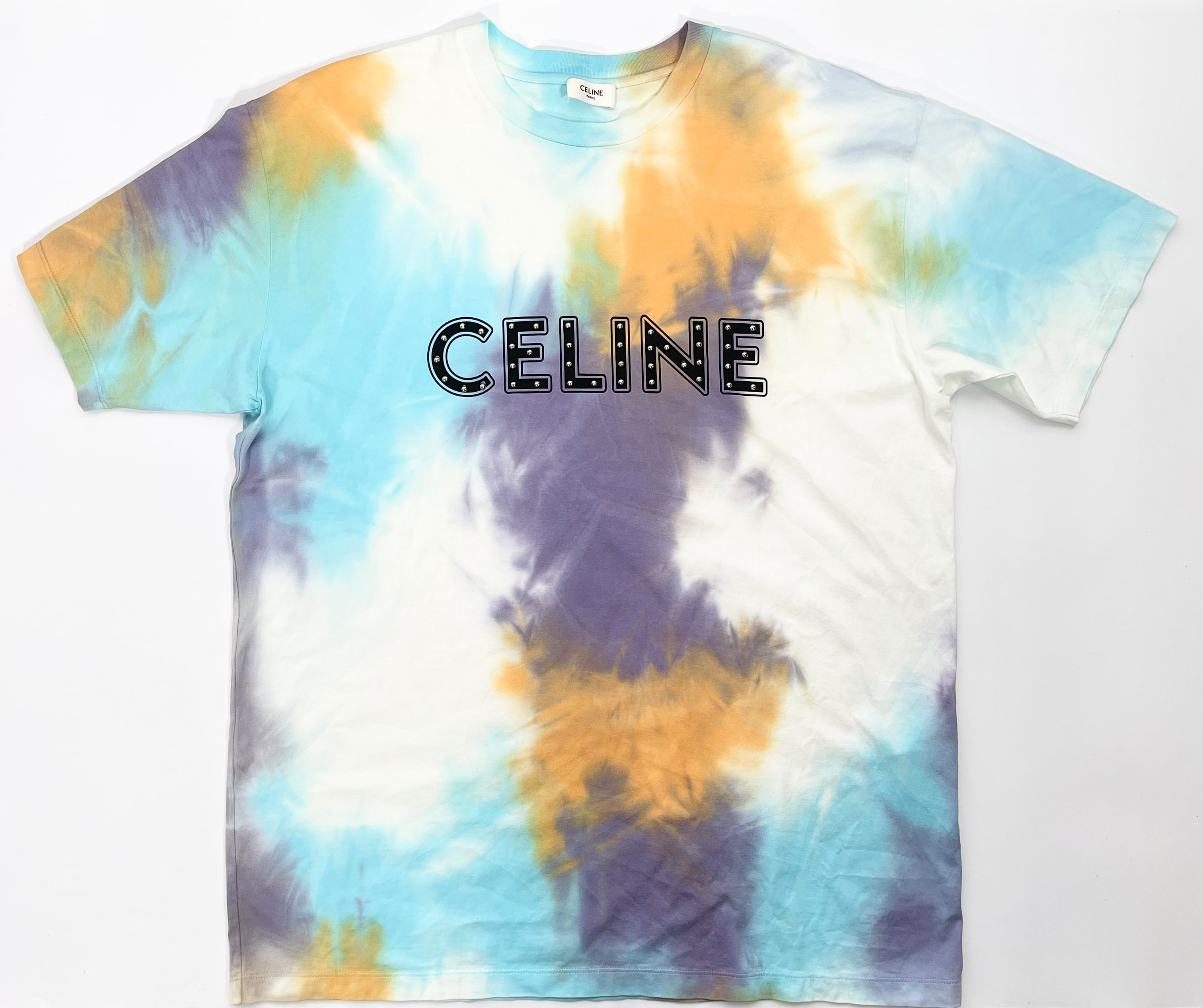 美品】2021SS CELINE セリーヌ スタッズロゴTシャツ Lサイズ