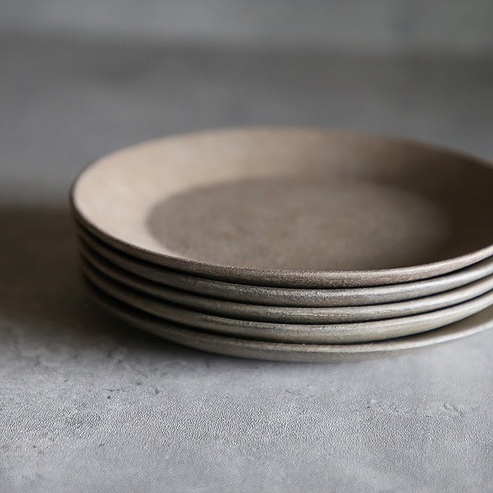 取り皿(ソーサー)錆色化粧