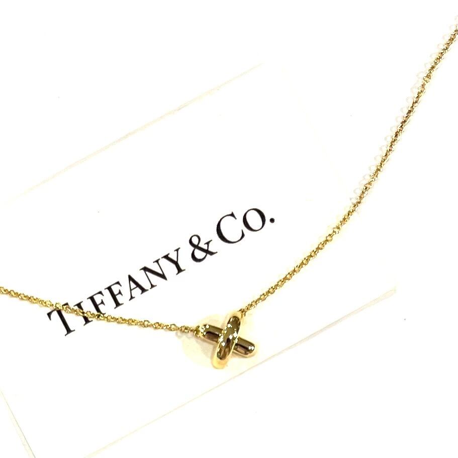 TIFFANY & Co.】K18 750 2883 ゴールド クロスステッチ ネックレス