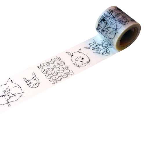 猫養生テープ(デザイン養生テープYOJOTAPE)ねこ