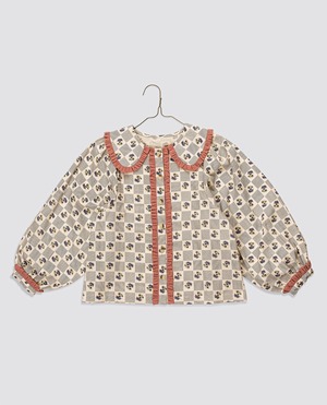 送料無料 Little Cotton Clothes/Helga blouse in Papier Floral