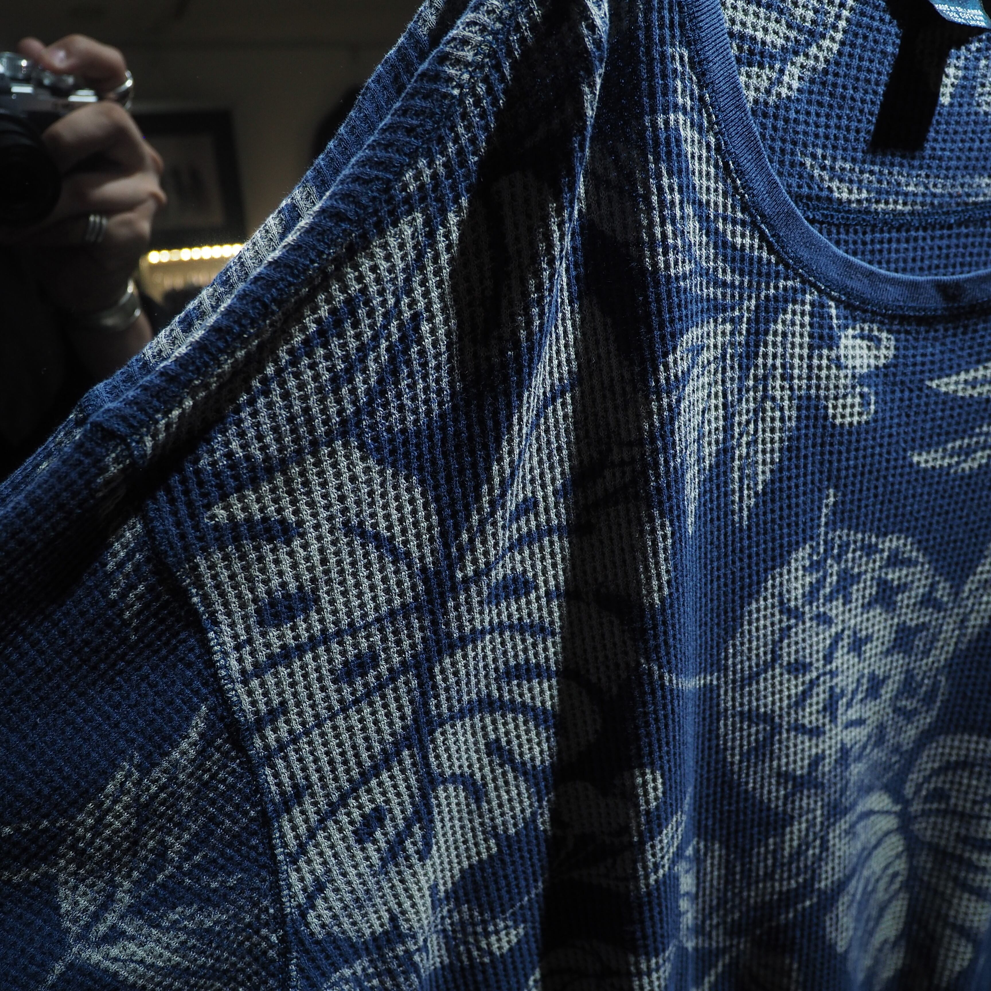 1990s ” Polo Ralph Lauren ” Beautiful leaf printed vintage loose long sleeve Tee