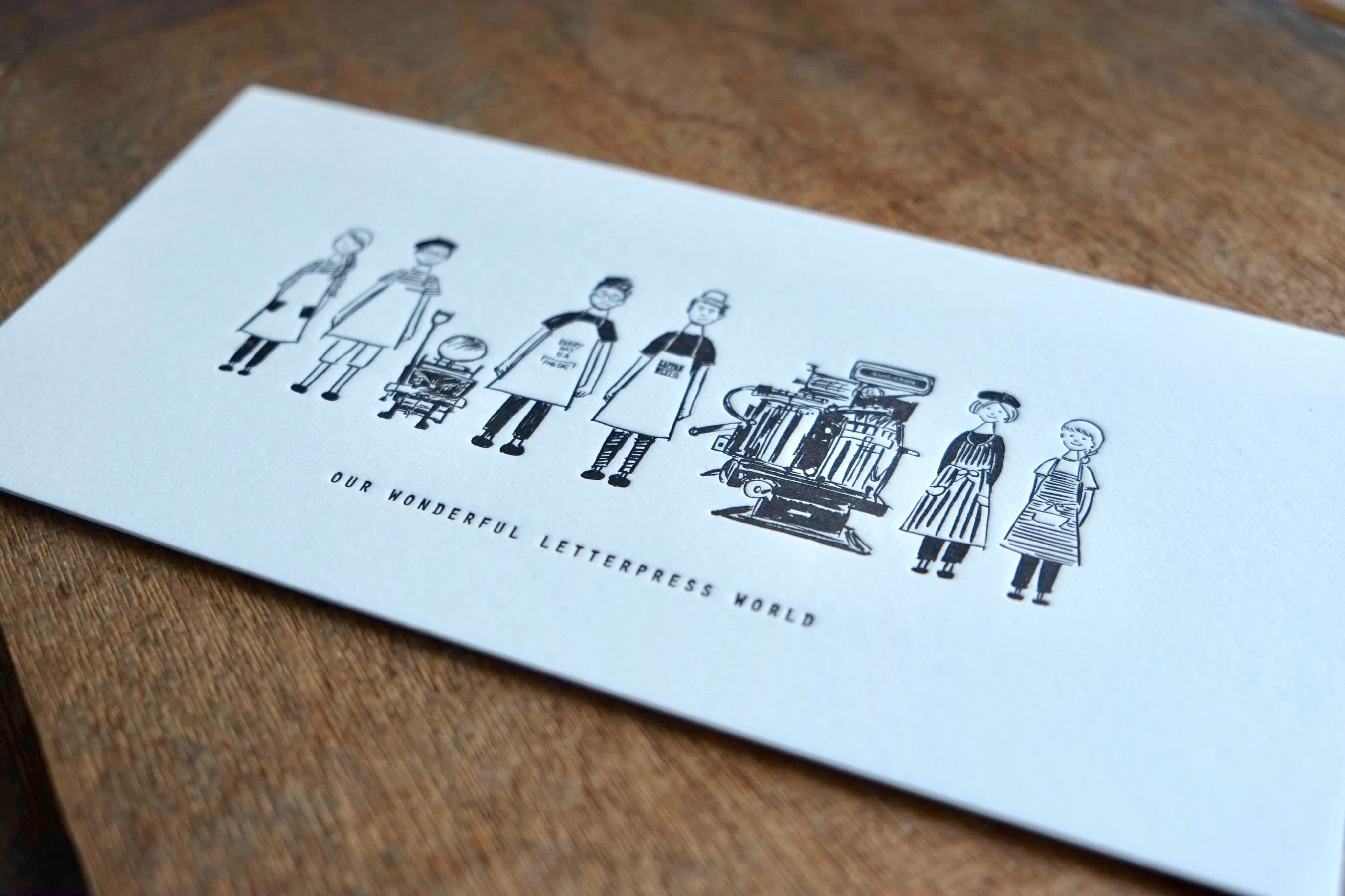 WONDERFUL LETTER PRESS CARD