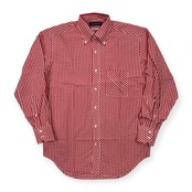 美品 DANIEL CREMIEUX ダニエル クレミュー イタリア製生地 ギンガムチェック BD 長袖シャツ サイズ M /レッド×ホワイト