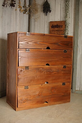 パタパタ扉の木製収納棚 | denbee 古道具