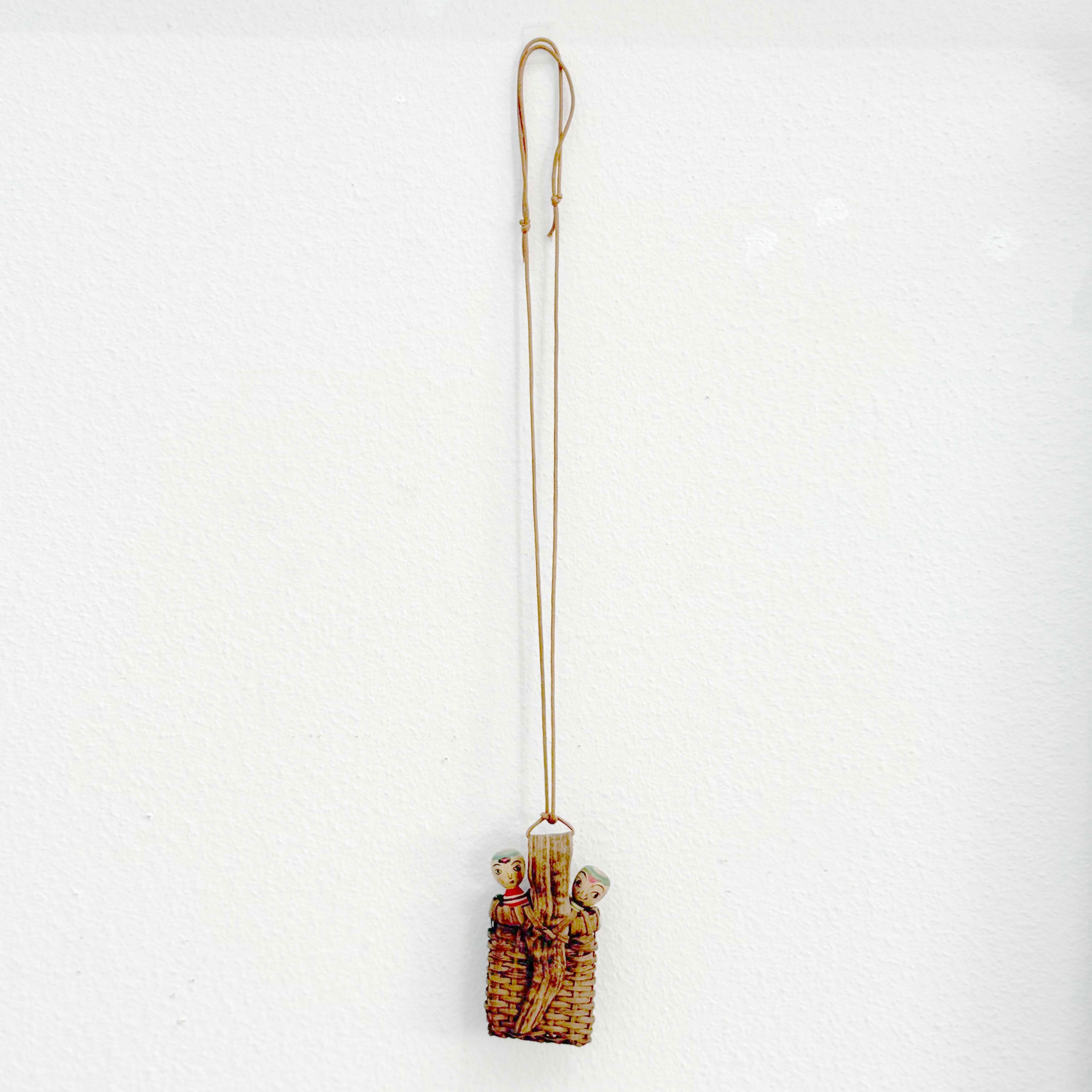 葡萄蔓こけしペンダント籠+たこ坊主こけし2本