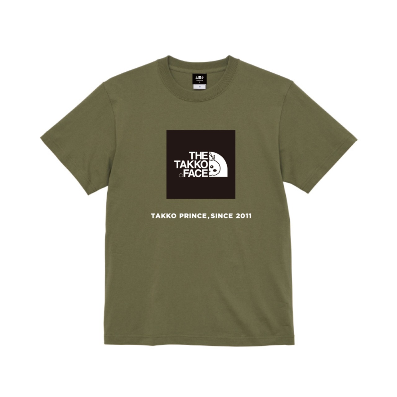 THE TAKKO FACE BOX LOGO S/S TEE LIGHT OLIVE