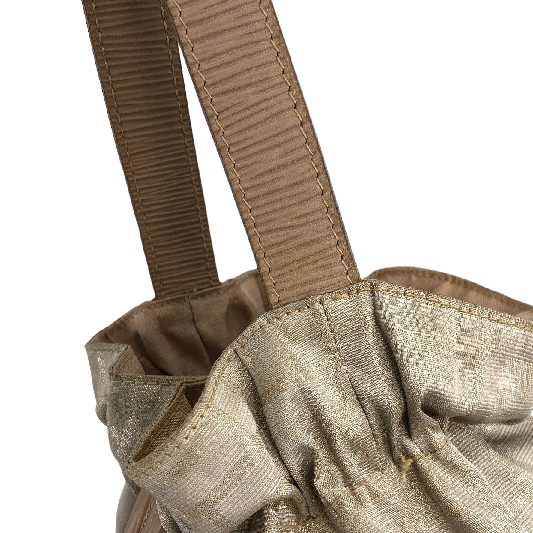 FENDI フェンディ ズッカ ショルダーバッグ ベージュ ナイロン