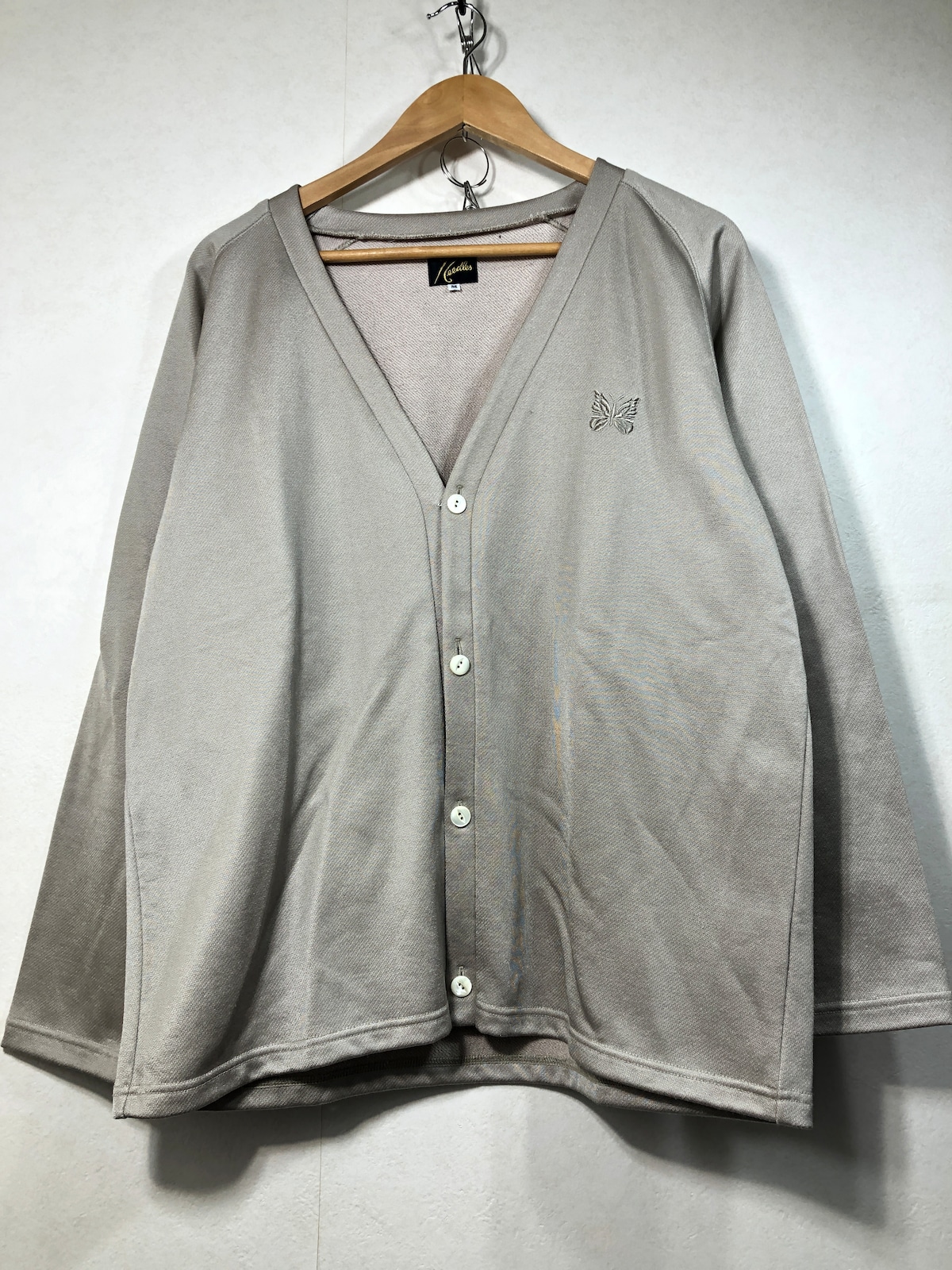 043062○ NEEDLES V Neck Cardigan カーディガン M C/Pe Bright Jersey  