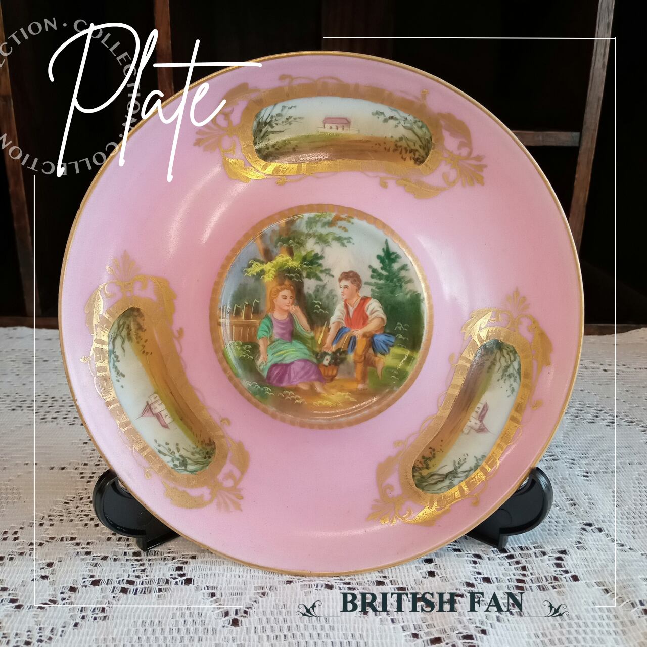 田辺京子さん花柄 陶磁器製 円形皿 作家 器 プレート皿 田辺京子 田辺京子さん花柄 陶磁器製 円形皿