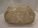 銀色まるみビーズバック white silver bead vintage bag (made in Japan)(No6)