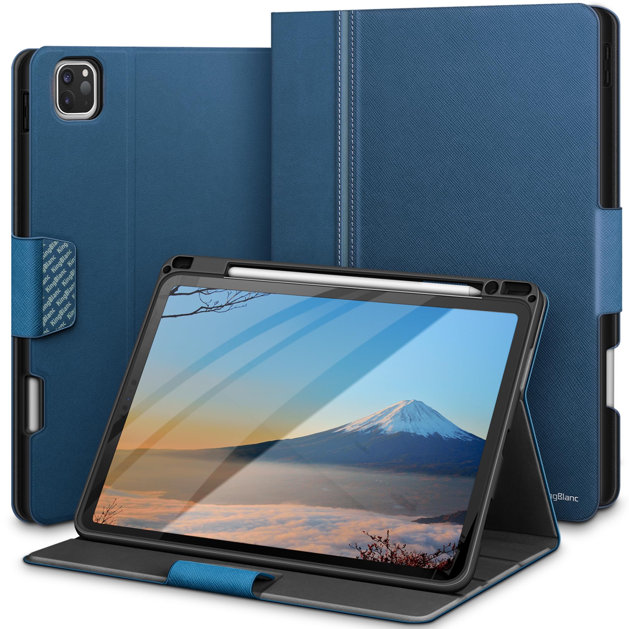 KingBlanc iPad Pro 11インチ ケース 第4/3/2/1世代 2022/2021/2020/2018 モデル兼用 手帳型
