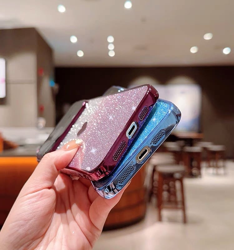 iPhoneケース iPhone15 iPhone14 ラメシート キラキラ ハート メッキ