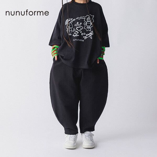 nunuforme 35-nf26-837-720/ハイポインテッドパンツ 子ども服 ブラック