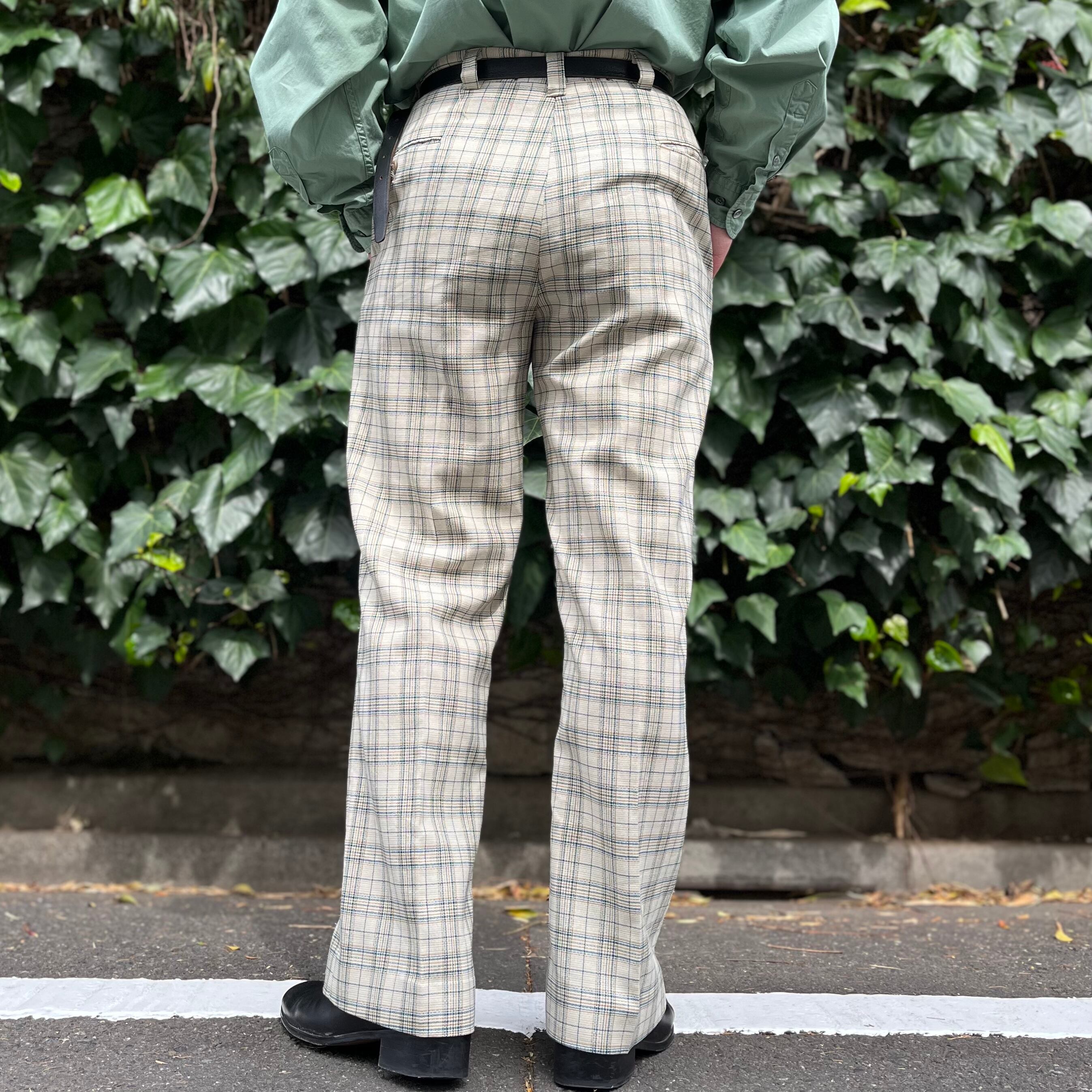 70s slacks ロケットタロン　ヴィンテージ　hageer タロンジップ