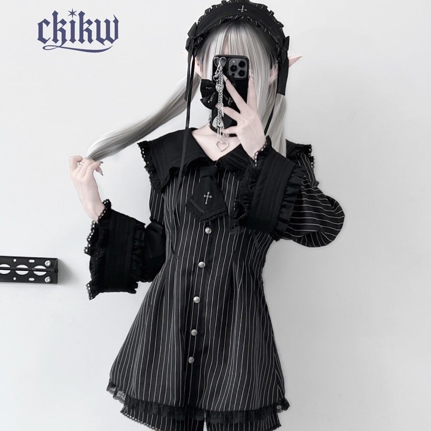 量産型地雷系 ゴスロリ セーラーワンピース 天使界隈 推し活 イベント衣装