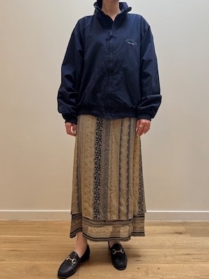 JK4-5 USED Eddie Bauer 90s NYLON JACKET -NAVY-