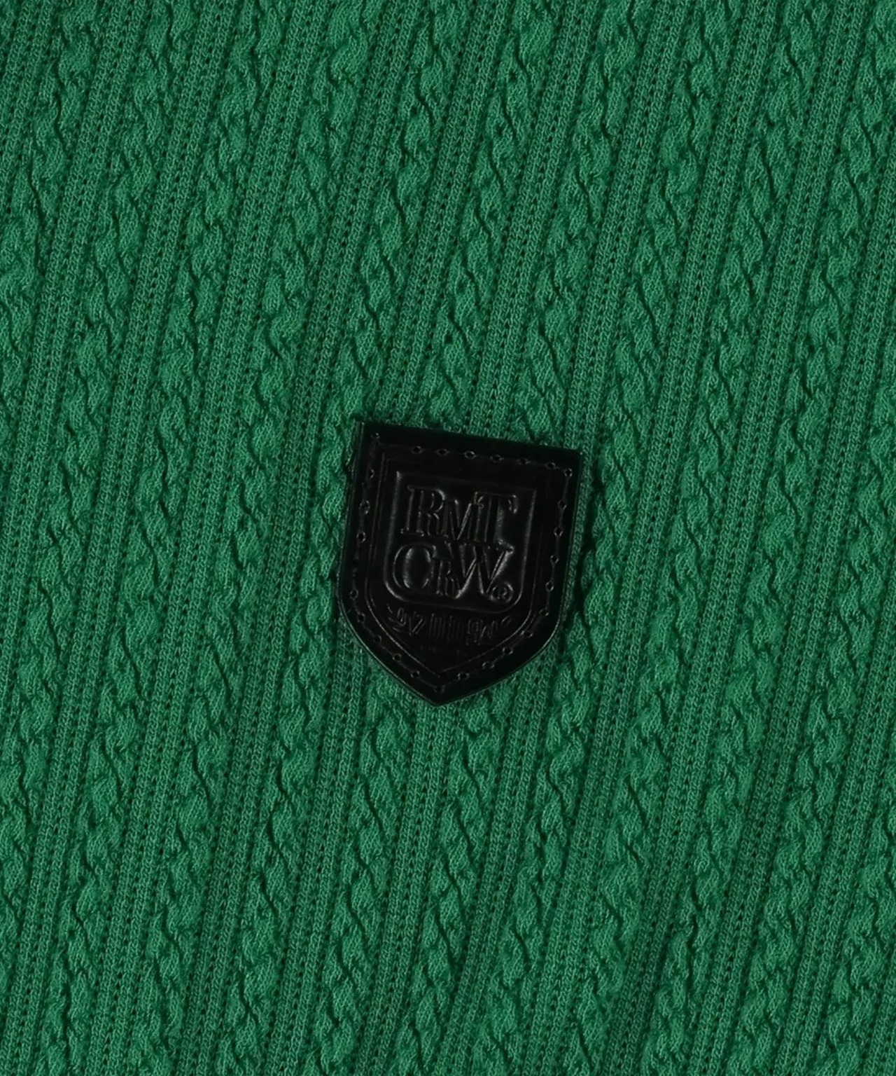 サマーケーブルニットハーフシャツ_GREEN/SUMMER CABLE KNIT HALF SHIRT_Green